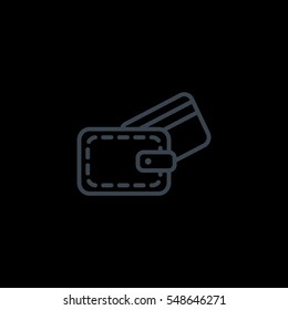  Wallet icon vector.