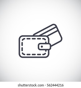  Wallet icon vector.