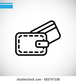  Wallet icon vector.