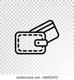  Wallet icon vector.