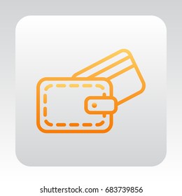  Wallet icon vector.