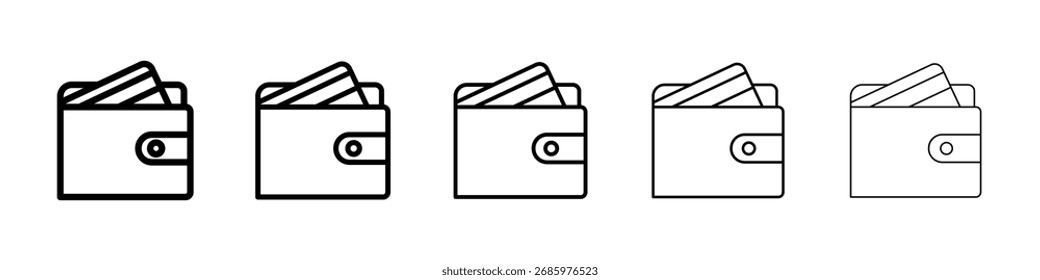 Icono de la cartera Arte vectorial Ilustración