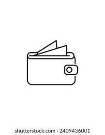 icono de cartera, icono de la mejor línea del vector.