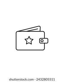 Brieftaschensymbol, Symbol für beste Vektorlinie.