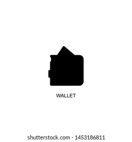 wallet icon vector black design