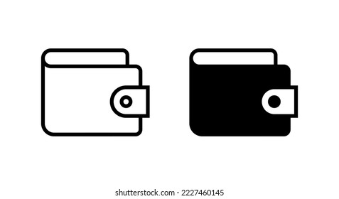 Vector de icono de cartera en concepto de cliente. Elementos de la aplicación web o móvil