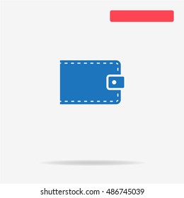 Wallet icon. Vector concept illustration for design.