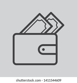 wallet icon vector design template