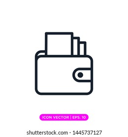 wallet icon vector design template