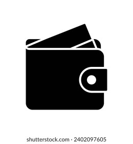plantilla de diseño de vectores de icono de cartera simple y limpio