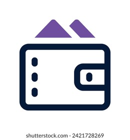icono de cartera. icono de doble tono vectorial para tu sitio web, móvil, presentación y diseño de logotipo.