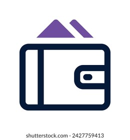 wallet icon. vector dual tone icon for your website, mobile, presentation, and logo design.