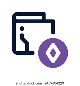 wallet icon. vector dual tone icon for your website, mobile, presentation, and logo design.