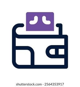 wallet icon. vector dual tone icon for your website, mobile, presentation, and logo design.