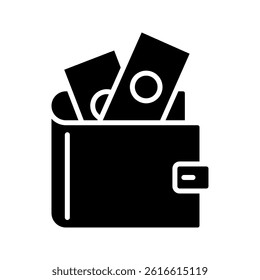 Wallet icon. vector. Editable stroke. Linear style sign for use web design,logo. Symbol illustration.