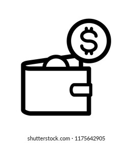 Wallet icon vector. EPS 10.