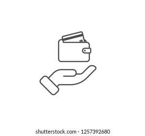 Wallet icon . Vector . EPS 10