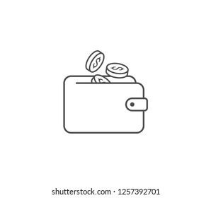 Wallet icon . Vector . EPS 10