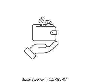 Wallet icon . Vector . EPS 10