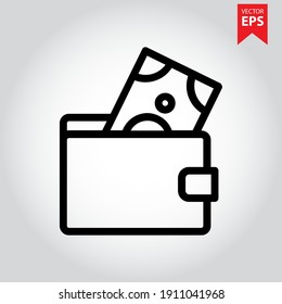 Geldbeutel-Symbol, Vektorgrafik. Eps10 Vektorgrafik.
