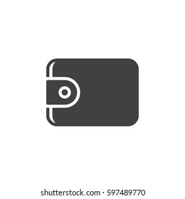 Wallet icon vector, filled flat sign, solid pictogram isolated on white. Symbol, logo illustration. Pixel perfect