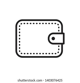 Wallet icon vector flat style illustration