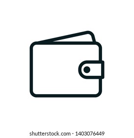 Wallet icon vector flat style illustration