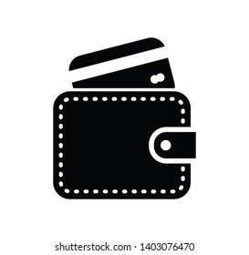 Wallet icon vector flat style illustration
