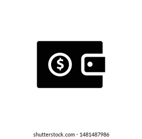 Wallet icon vector flat style trendy