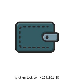wallet icon vector full colour design