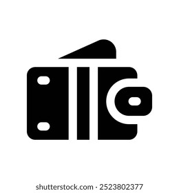 ícone de carteira. ícone de glifo vetorial para o design do seu site, celular, apresentação e logotipo.