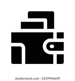 Wallet icon. vector glyph icon for your website, mobile, presentation, and logo design.