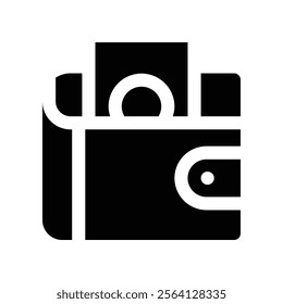 Wallet icon. vector glyph icon for your website, mobile, presentation, and logo design.