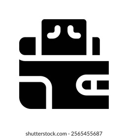 wallet icon. vector glyph icon for your website, mobile, presentation, and logo design.