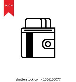 wallet icon vector illustration. - Vector