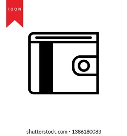 wallet icon vector illustration. - Vector