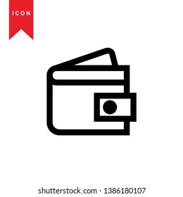 wallet icon vector illustration. - Vector