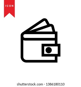 wallet icon vector illustration. - Vector