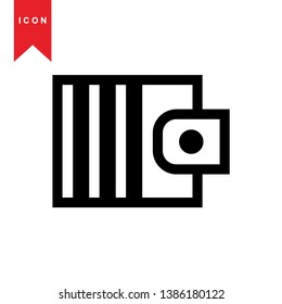 wallet icon vector illustration. - Vector