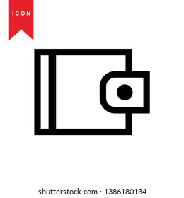 wallet icon vector illustration. - Vector