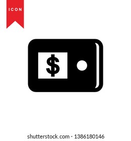 wallet icon vector illustration. - Vector