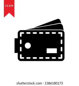 wallet icon vector illustration. - Vector