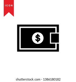 wallet icon vector illustration. - Vector
