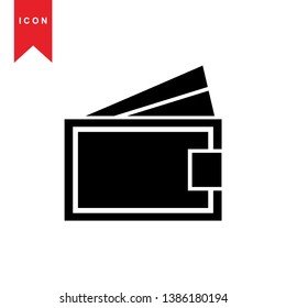 wallet icon vector illustration. - Vector