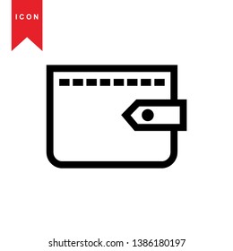 wallet icon vector illustration. - Vector