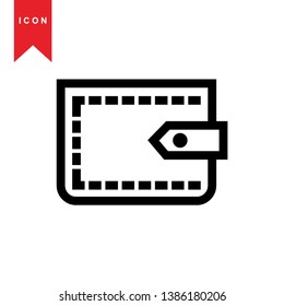 wallet icon vector illustration. - Vector