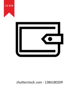 wallet icon vector illustration. - Vector