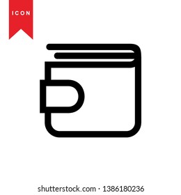 wallet icon vector illustration. - Vector