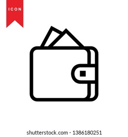 wallet icon vector illustration. - Vector