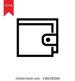 wallet icon vector illustration. - Vector